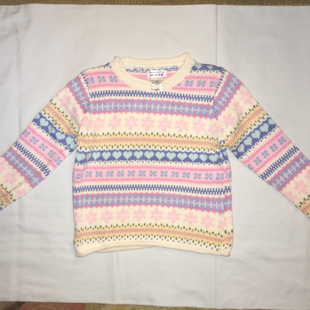 Girls Knit Pattern Sweater